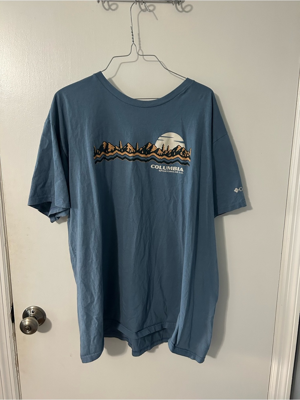 Columbia Blue Graphic Mountain Short-Sleeve Tee